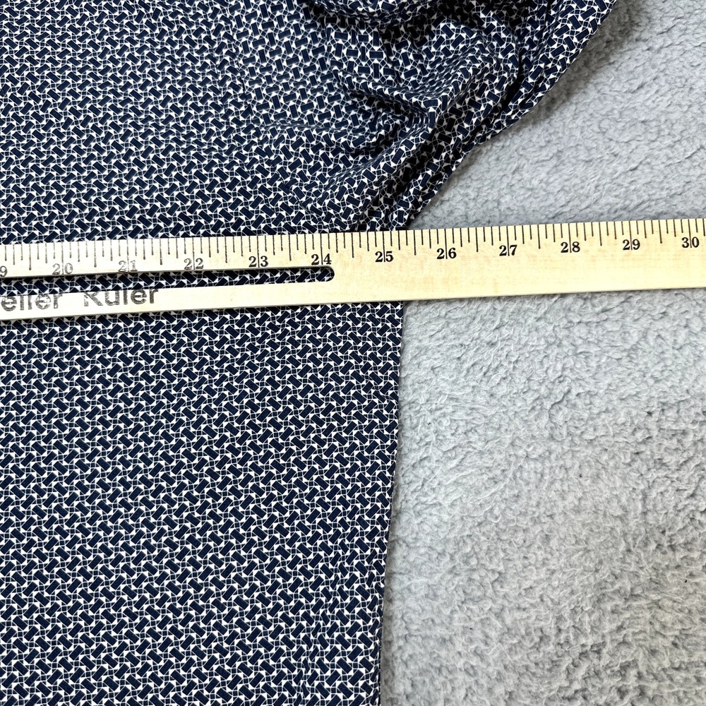 Bugatchi Uomo Shirt Mens XXL Shaped Fit Blue White Geometric All Day Casual Prep - Picture 13 of 15